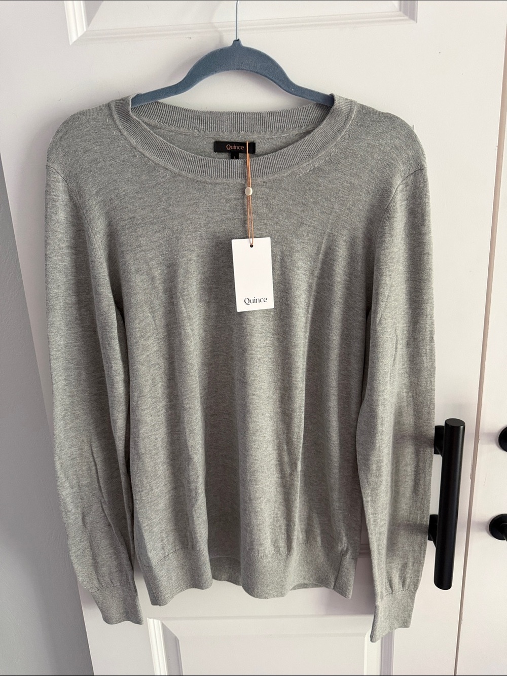Quince Crewneck Sweater — Heather Gray size large - Picture 2 of 6